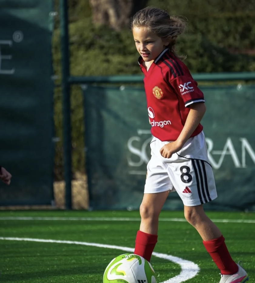 Young football player training at NXTLEVEL LAB academy in Marbella, Spain